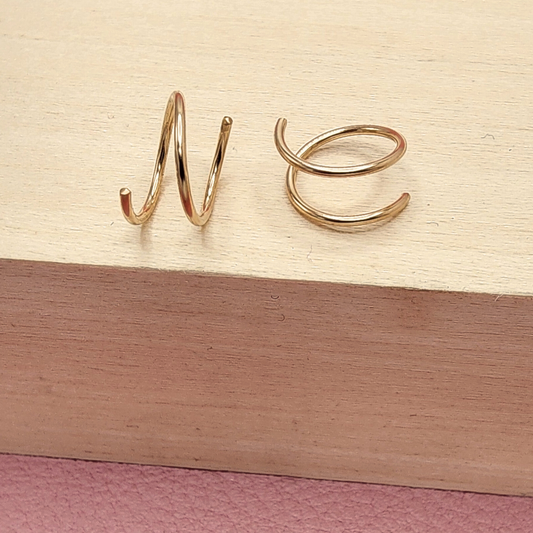 Twist-In Double Huggie Hoop Earrings