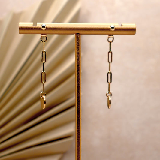 Disc Drop Earrings