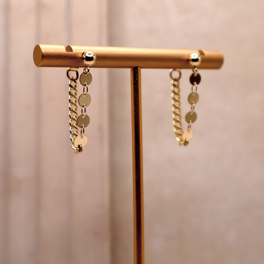Farrah / Alex Huggie Chain Earrings