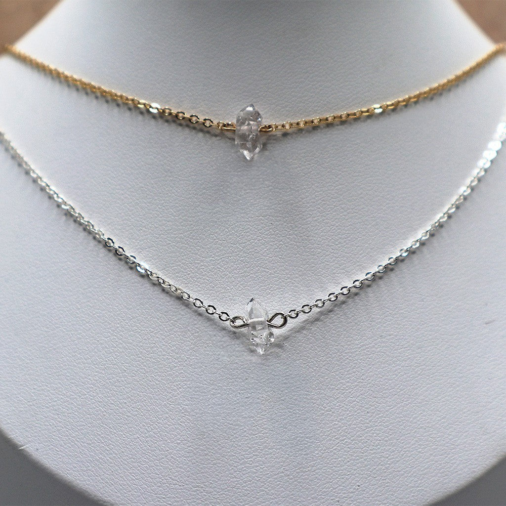 Fuzed Herkimer Diamond Necklace