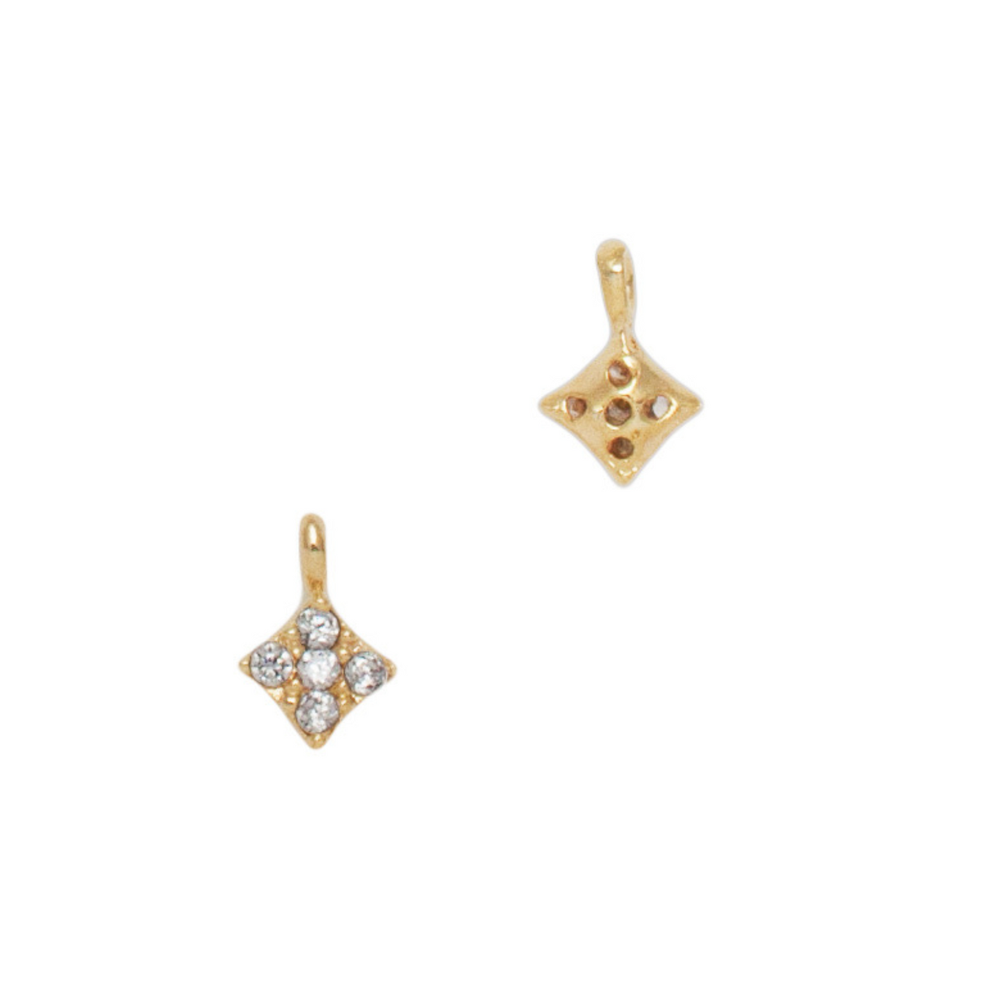4 Point Star CZ Charm