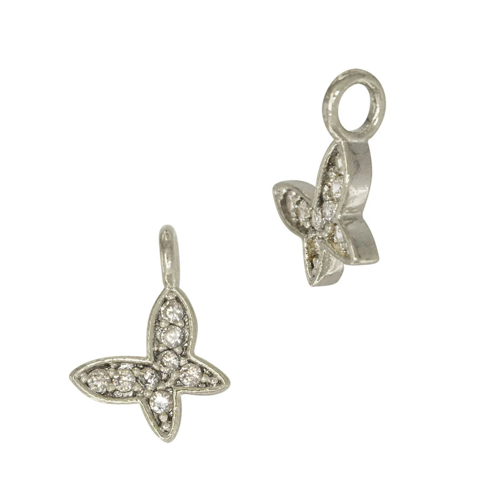 CZ Butterfly Charm