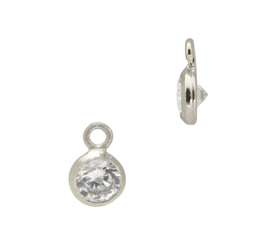 3mm Round Bezel Dangle