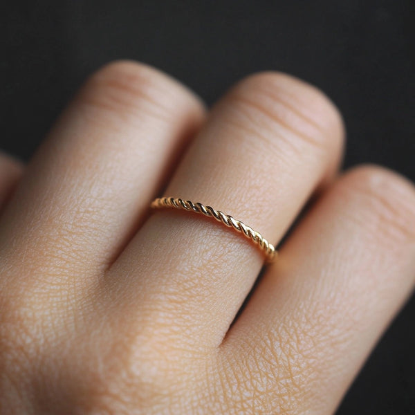 Twisted Stacking Ring – Fuzed Jewelry