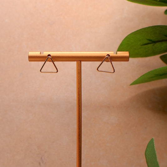Open Triangle Stud Earring