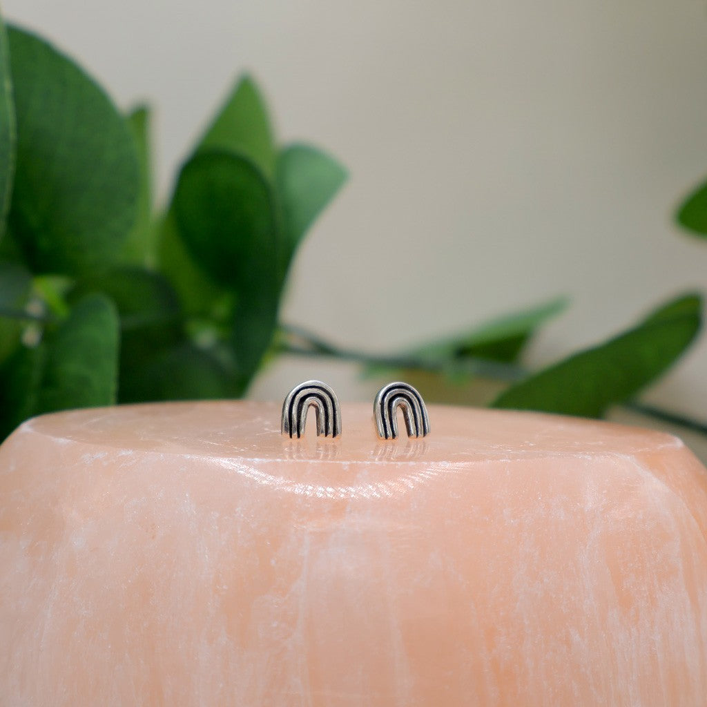 Rainbow Stud Earring - Sterling Silver