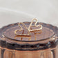 Hammered Heart Stud Earrings - Hypoallergenic, Waterproof