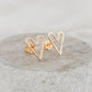 Hammered Heart Stud Earrings - Hypoallergenic, Waterproof