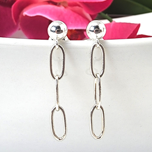 Lux Link Drop Earrings