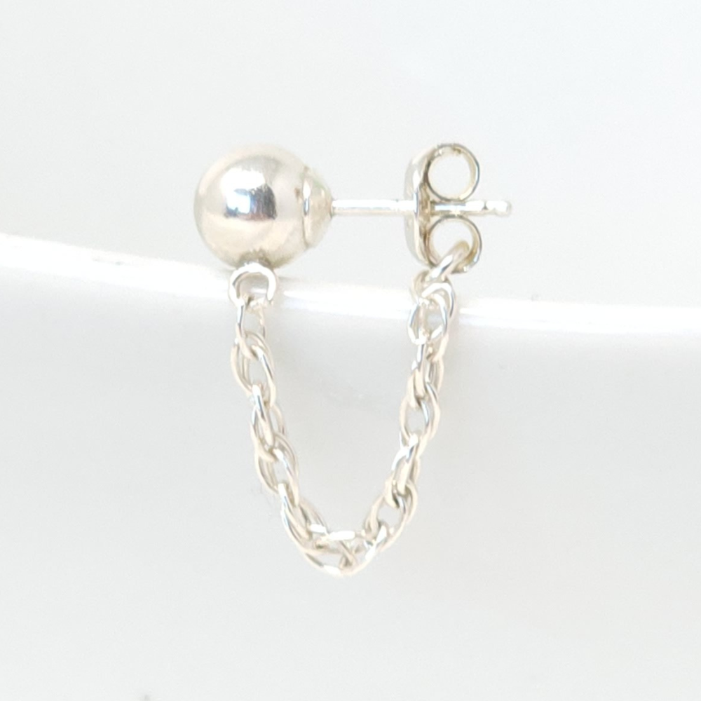 Athena Chain Huggie Earrings