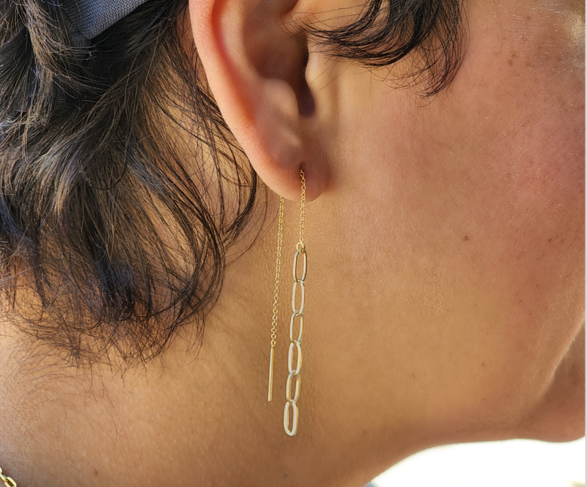 Lux Link Threader Earrings
